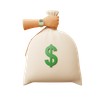 Money Sack 3D Illustration By iqonic.design
